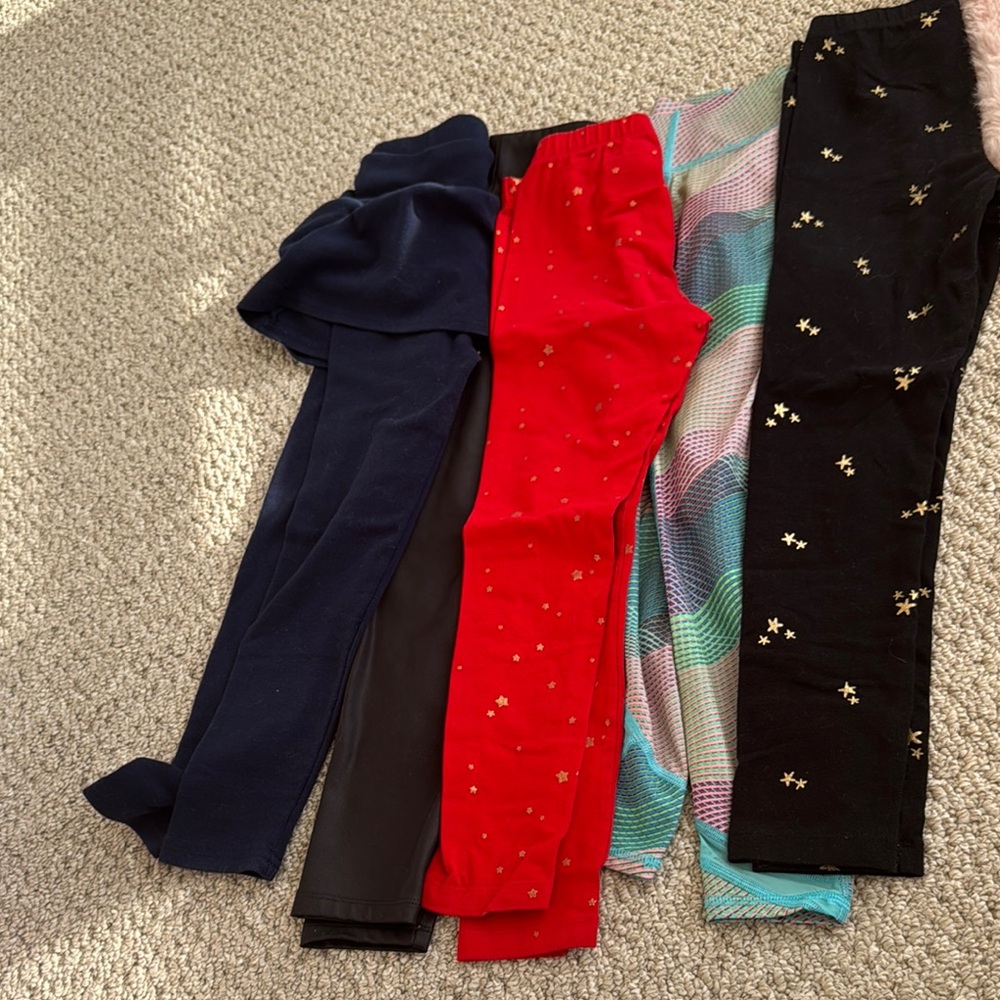 Kids Colorful Leggings Set size 6/7